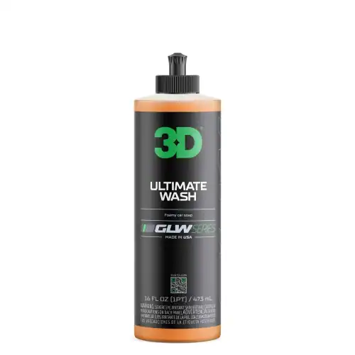 3D GLW Ultimate Wash 16oz 473მლ ბოთლი, ავტომობილის ექსტერიერის დასასუფთავებელი ქაფიანი საპონი