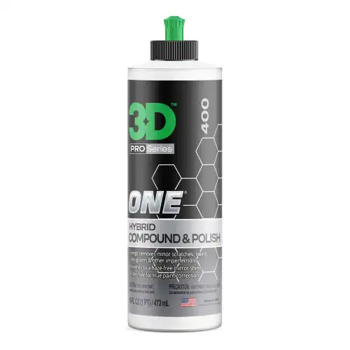 3D ONE Hybrid Compound and Polish 16oz 473ml bottle for paint correction, swirl removal and polishing