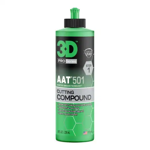 3D AAT 501 Cutting Compound 8oz 236ml bottle for paint correction, scratch removal and heavy cutting