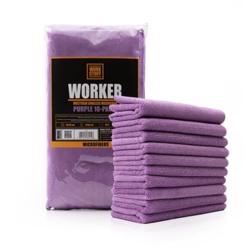 Салфетки из микрофибры 40x40 см, упаковка из 10 штук (фиолетовые)