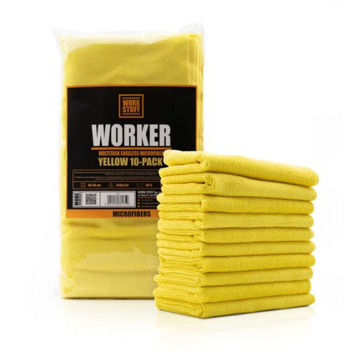 Салфетки из микрофибры 40x40 см, упаковка из 10 штук (желтые)